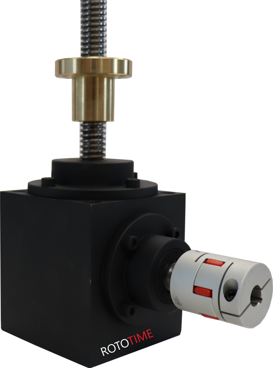 Bevel Gear Jack with coupling RotoTime Servo Gearbox, Stainless